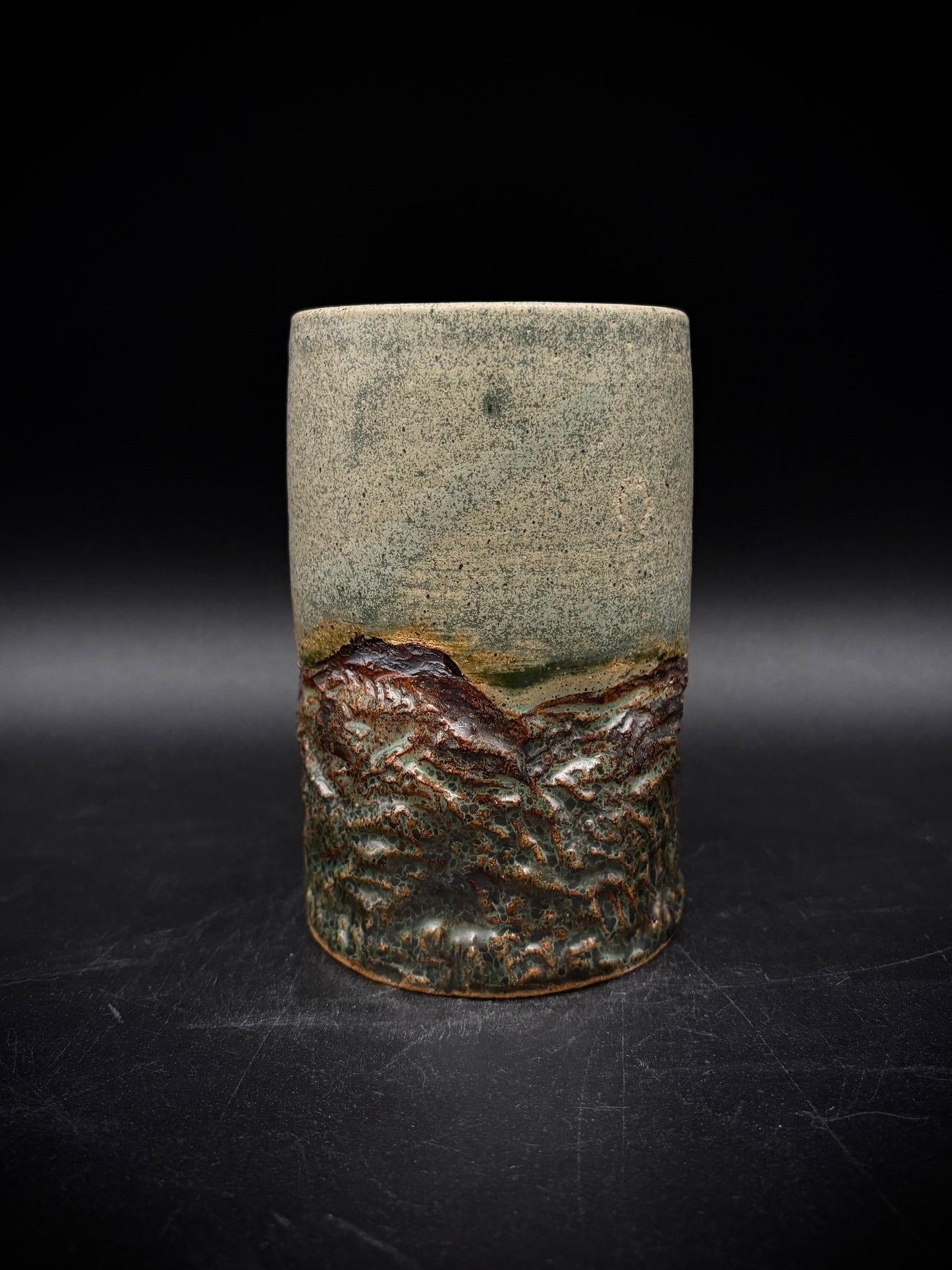 Sage landscape vase