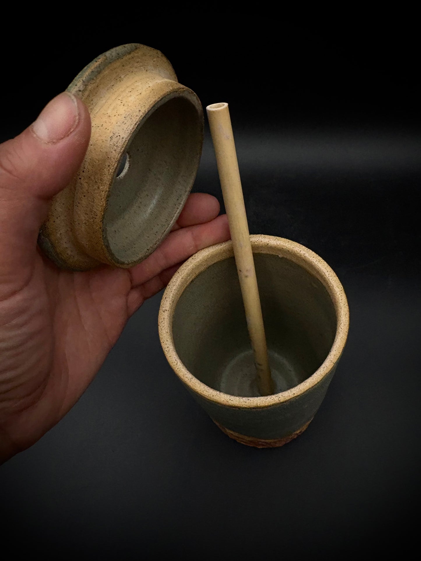 Sage rock climbing travel mug