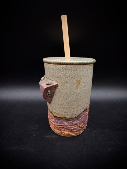 Sage rock climbing travel mug