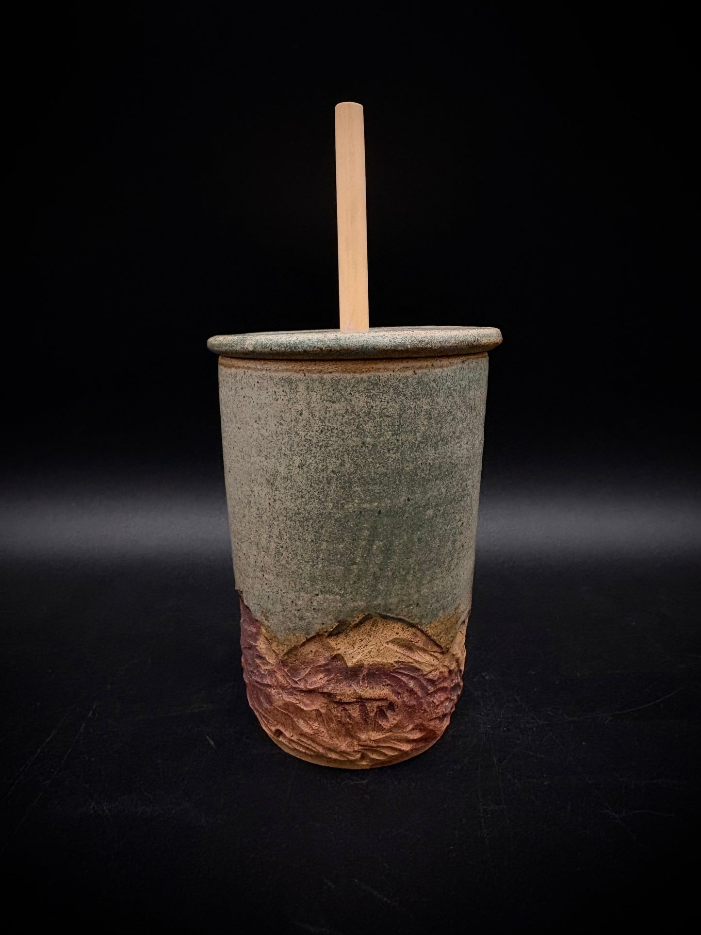 Sage rock climbing travel mug