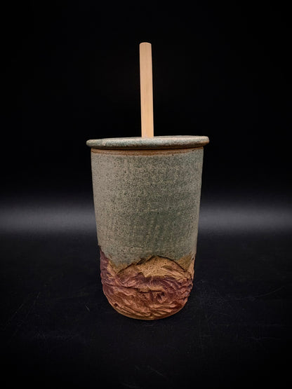 Sage rock climbing travel mug