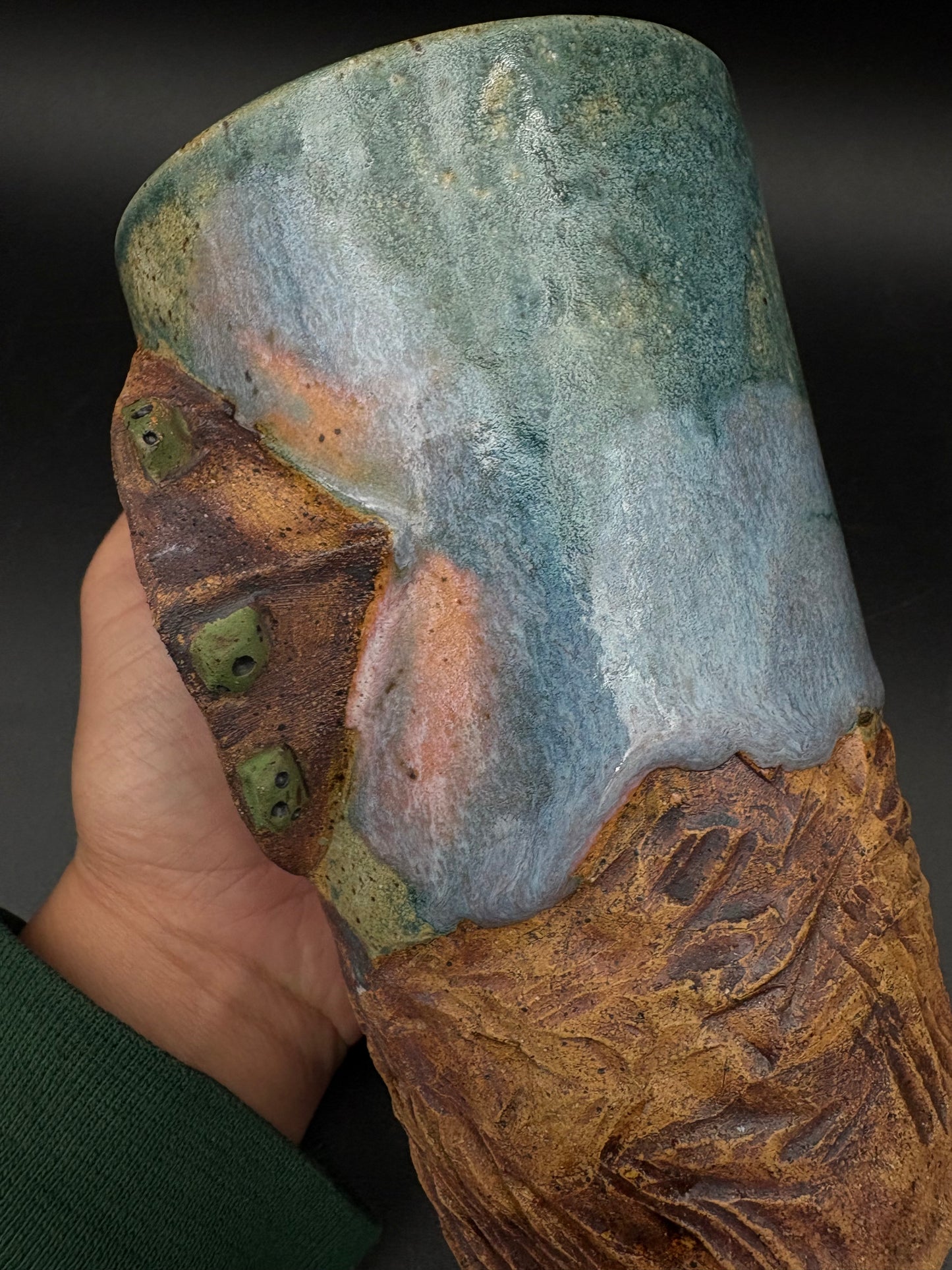 Sunset rock climbing tall mug
