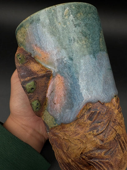 Sunset rock climbing tall mug