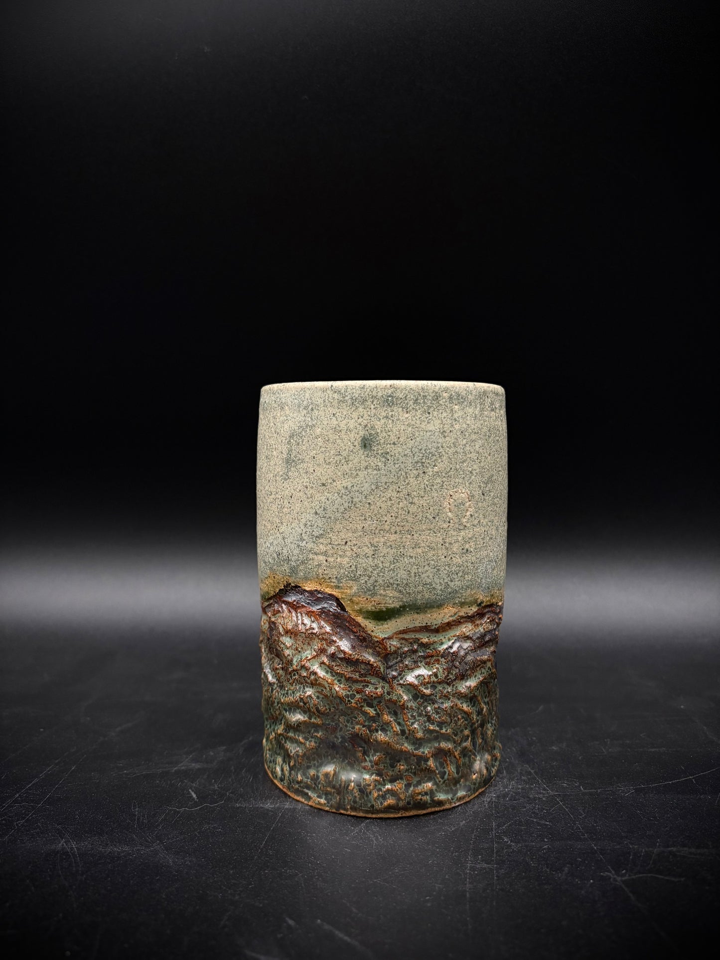 Sage landscape vase