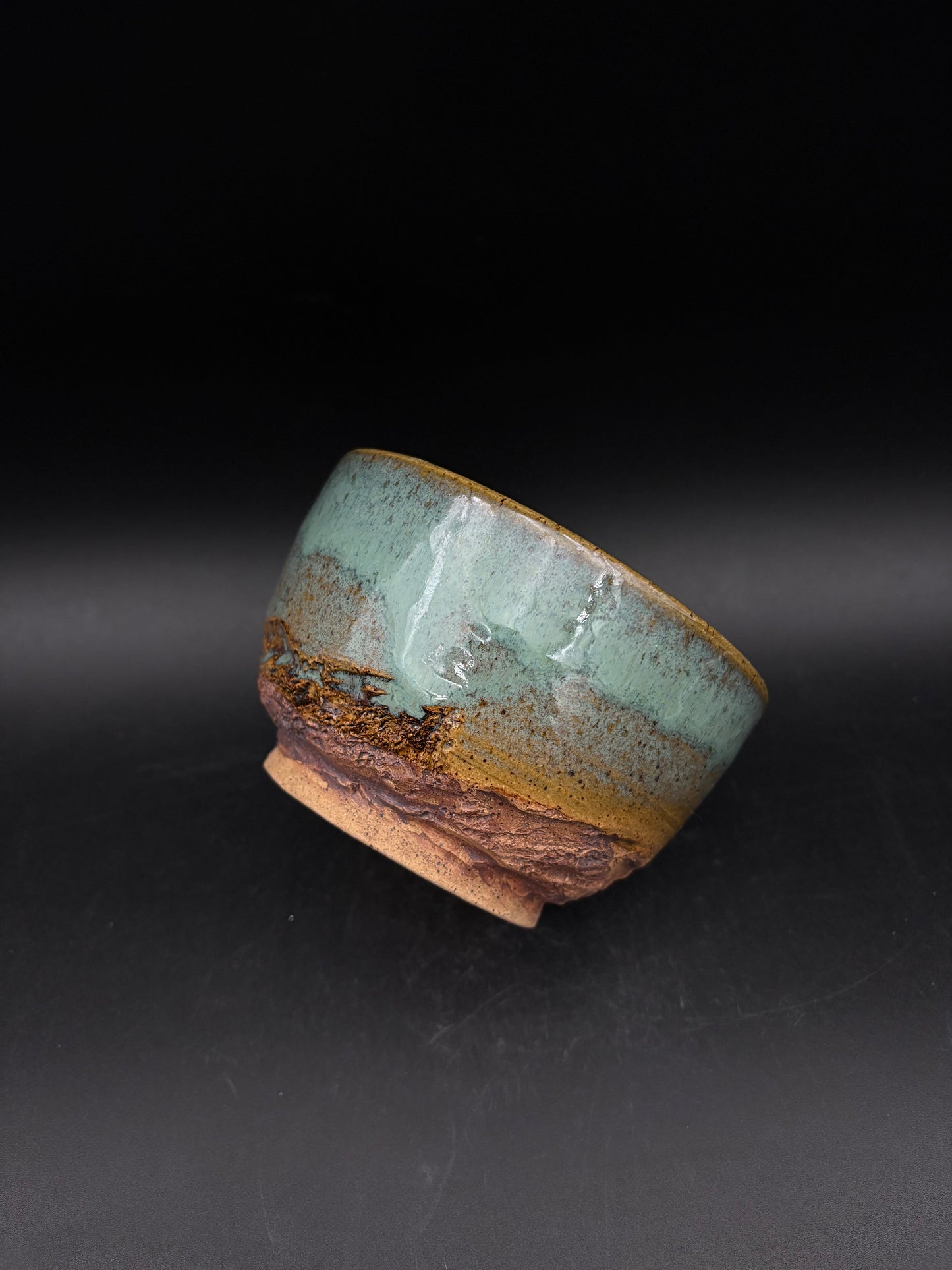 Celadon landscape bowl