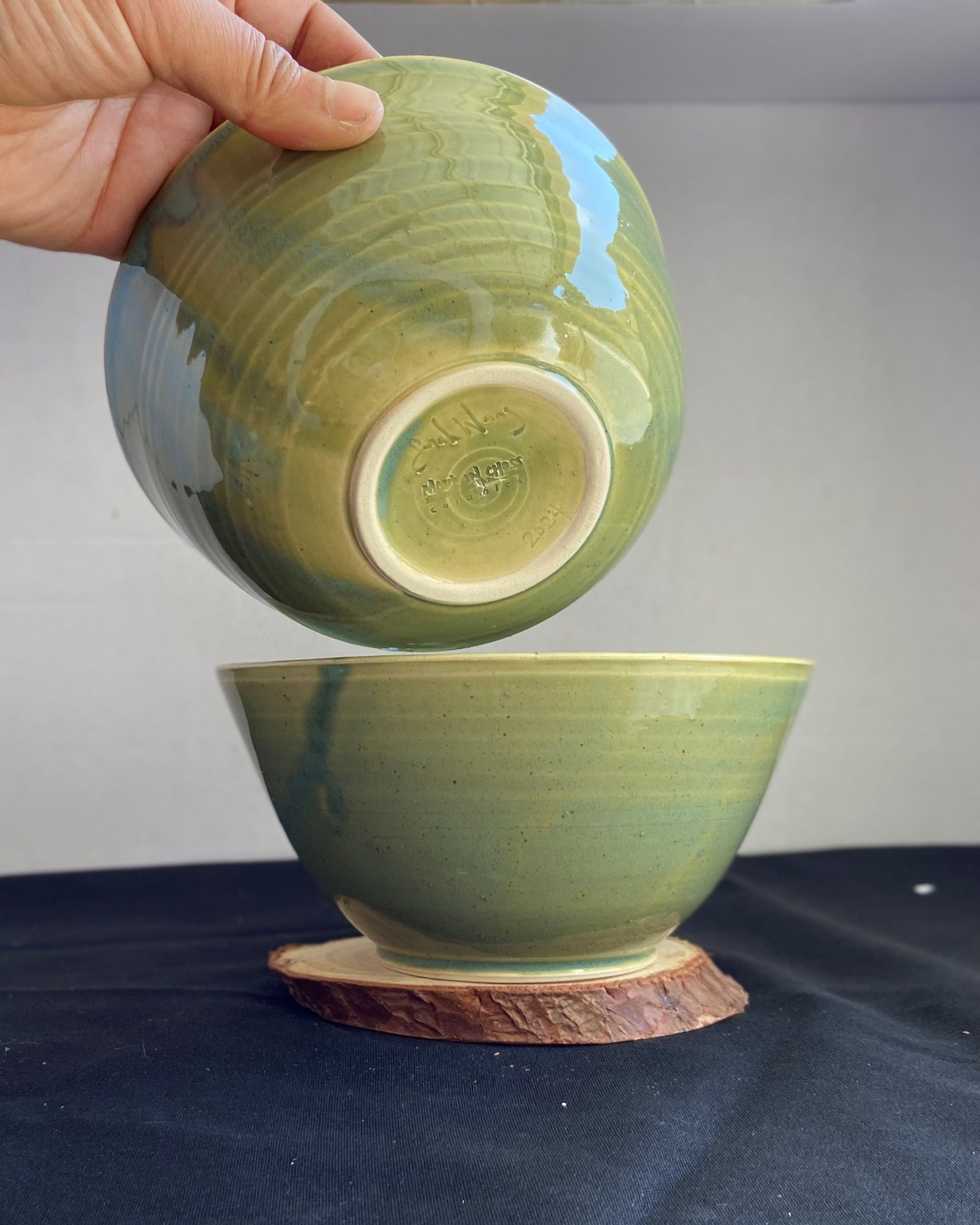 Handcrafted Celadon Ramen Bowls, featuring serene celadon glaze for a calming dining experience. Perfect for ramen, noodles, soups, and more. Artisan quality, wabi sabi design, and elegant craftsmanship